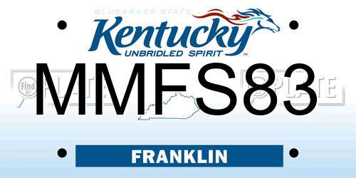 MMFS83 Kentucky License Plate