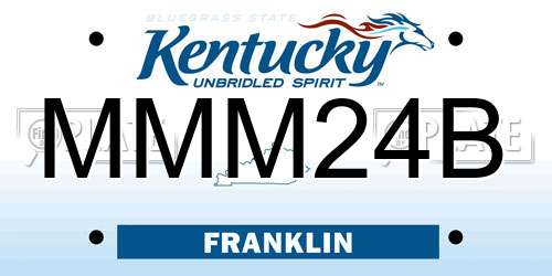 MMM24B Kentucky License Plate