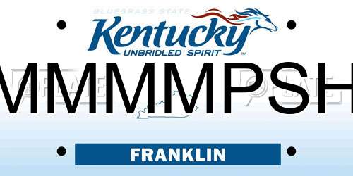 MMMMPSH Kentucky License Plate
