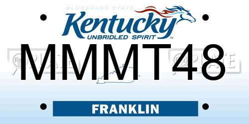 MMMT48 Kentucky License Plate