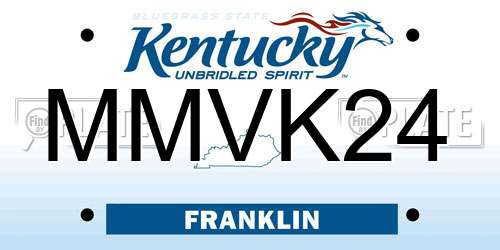 MMVK24 Kentucky License Plate