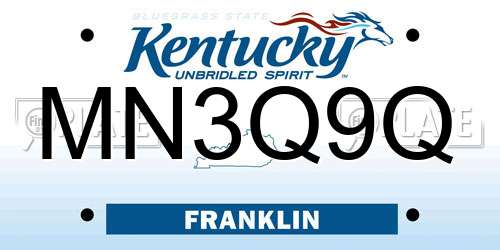 MN3Q9Q Kentucky License Plate