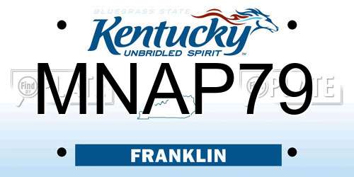 MNAP79 Kentucky License Plate