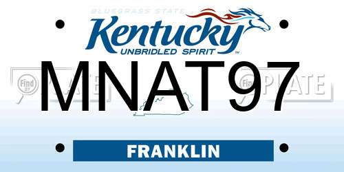 MNAT97 Kentucky License Plate