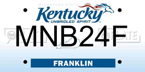 MNB24F Kentucky License Plate