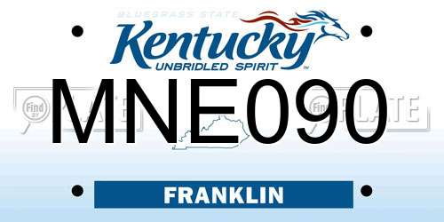 MNE090 Kentucky License Plate