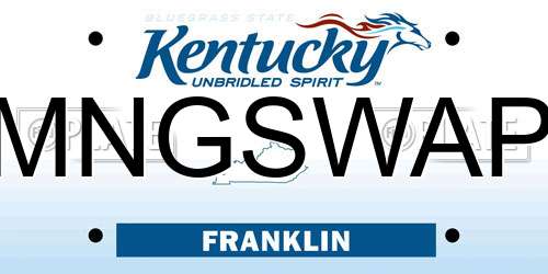 MNGSWAP Kentucky License Plate