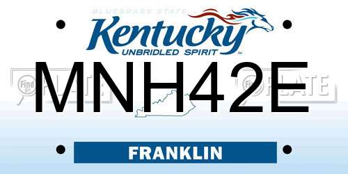 MNH42E Kentucky License Plate