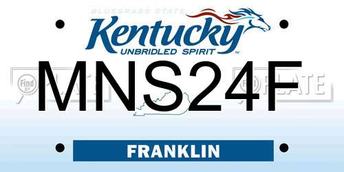 MNS24F Kentucky License Plate