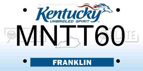 MNTT60 Kentucky License Plate