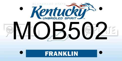 MOB502 Kentucky License Plate