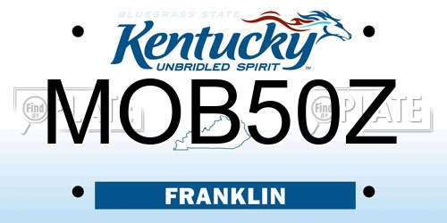 MOB50Z Kentucky License Plate