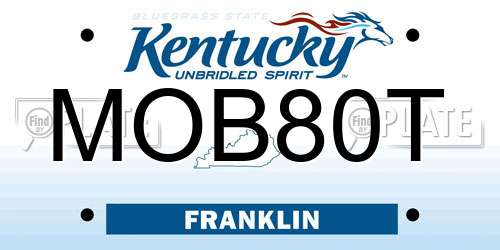 MOB80T Kentucky License Plate