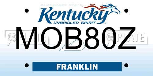 MOB80Z Kentucky License Plate