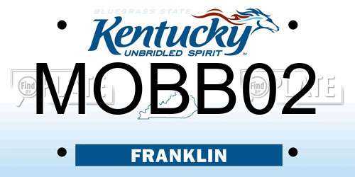 MOBB02 Kentucky License Plate