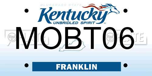 MOBT06 Kentucky License Plate