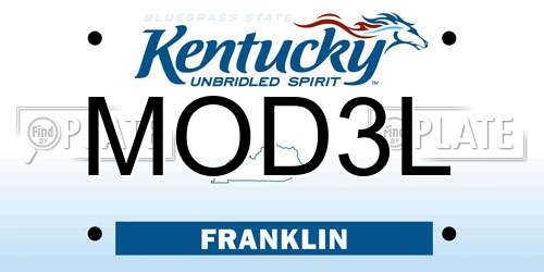 MOD3L Kentucky License Plate