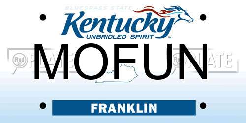 MOFUN Kentucky License Plate
