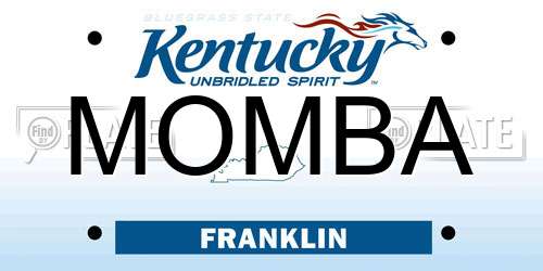 MOMBA Kentucky License Plate