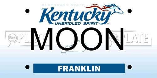 MOON Kentucky License Plate