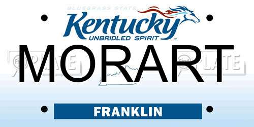 MORART Kentucky License Plate