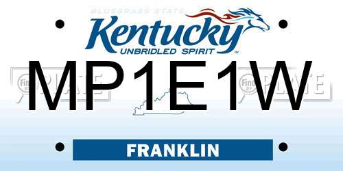 MP1E1W Kentucky License Plate