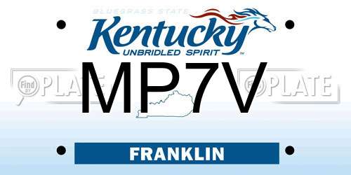 MP7V Kentucky License Plate
