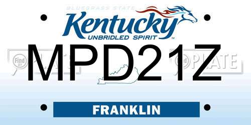 MPD21Z Kentucky License Plate