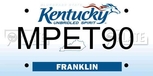 MPET90 Kentucky License Plate