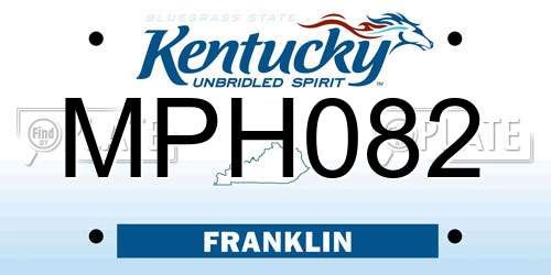 MPH082 Kentucky License Plate