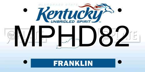 MPHD82 Kentucky License Plate
