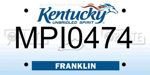 MPI0474 Kentucky License Plate