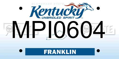 MPI0604 Kentucky License Plate