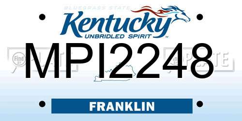MPI2248 Kentucky License Plate