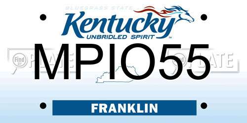 MPIO55 Kentucky License Plate