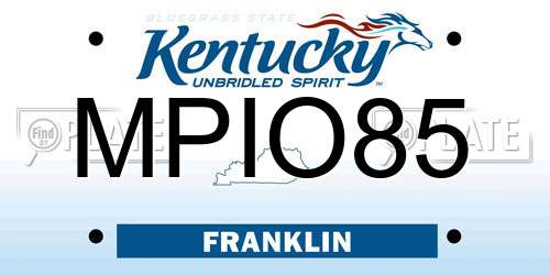 MPIO85 Kentucky License Plate