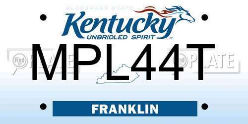 MPL44T Kentucky License Plate