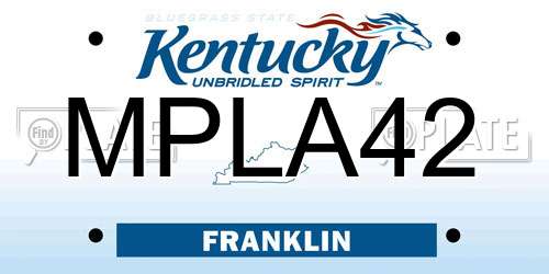 MPLA42 Kentucky License Plate