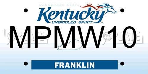 MPMW10 Kentucky License Plate