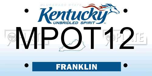 MPOT12 Kentucky License Plate