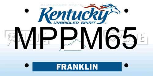 MPPM65 Kentucky License Plate