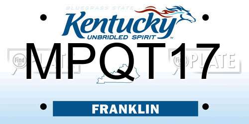 MPQT17 Kentucky License Plate