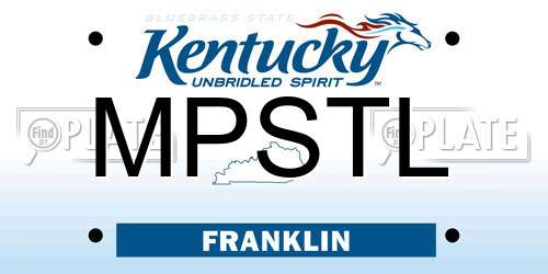 MPSTL Kentucky License Plate