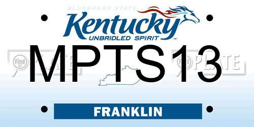 MPTS13 Kentucky License Plate