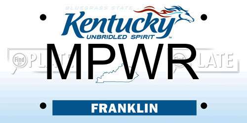 MPWR Kentucky License Plate