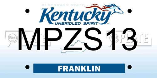 MPZS13 Kentucky License Plate