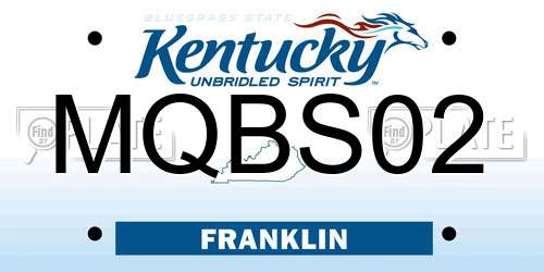MQBS02 Kentucky License Plate