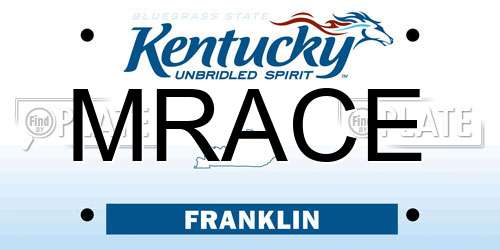 MRACE Kentucky License Plate