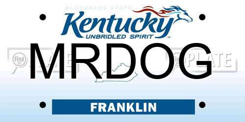 MRDOG Kentucky License Plate
