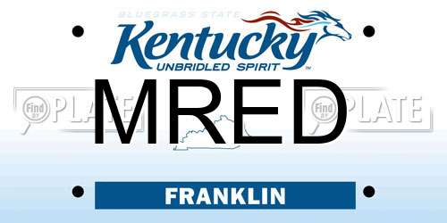 MRED Kentucky License Plate